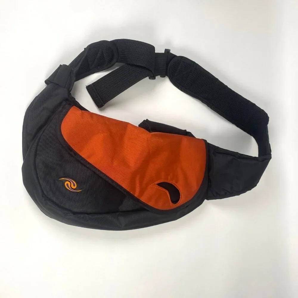 Everki Duel Crossbody Gaming Messenger Bag Sling Backpack Black Orange